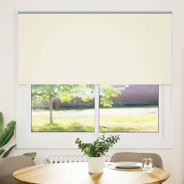 vidaXL Persiana de enrolar 145x150 cm largura tecido 141,6cm poli&eacute;ster