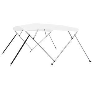 vidaXL Toldo em 4 arcos Bimini 243x180x137 cm branco