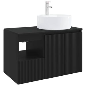 vidaXL Conjunto de M&oacute;veis para Banheiro 2 unid. Preto