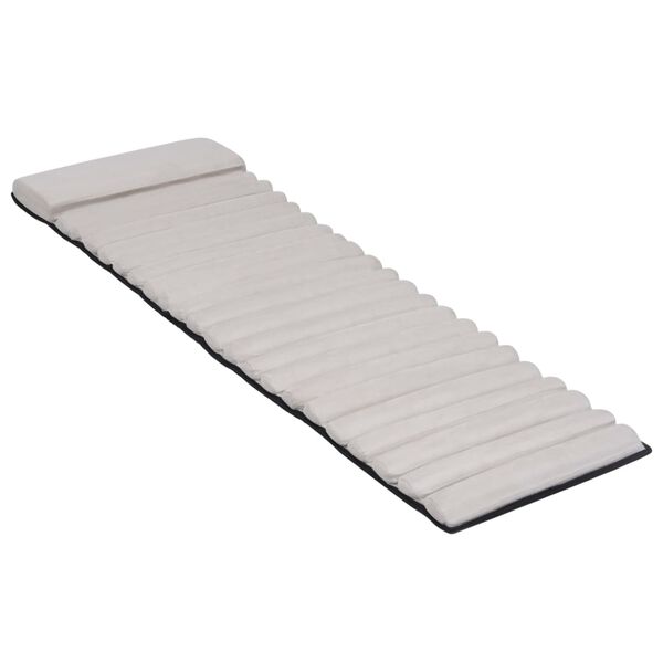 vidaXL Almofad&atilde;o para espregui&ccedil;adeira camur&ccedil;a cor creme