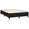 vidaXL Cama box spring c/ colch&atilde;o e LED 140x190 cm tecido preto