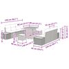 vidaXL Conjunto de Sof&aacute; de Jardim 9 pcs Bege vime PE