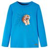 T-shirt de manga comprida para crian&ccedil;a azul cobalto 92