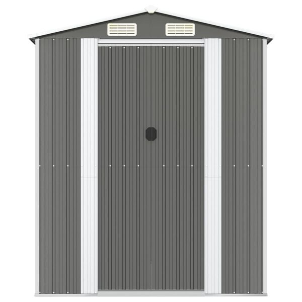 vidaXL Abrigo de jardim 192x689x223 cm aço galvanizado cinzento-claro