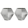 vidaXL Floreira 2 unid. Prateado 100 x 100 x 80 cm A&ccedil;o Galvanizado