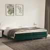 vidaXL Cama com molas/colch&atilde;o 200x200 cm veludo verde-escuro