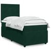 vidaXL Cama com molas/colch&atilde;o 80x200 cm veludo verde-escuro