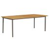 vidaXL Mesa de jardim 200x100x72 cm madeira de ac&aacute;cia maci&ccedil;a e a&ccedil;o