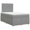 vidaXL Cama box spring com colch&atilde;o Cinzento-claro 120 x 200 cm Tecido