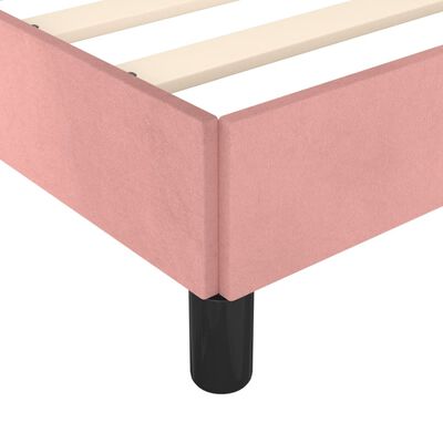 vidaXL Estrutura de cama 120x190 cm veludo rosa