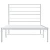 vidaXL Estrutura de cama com cabeceira 90x200 cm metal branco