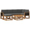 vidaXL Conjunto de Sof&aacute;s para Exterior 7 pcs Natural e Antracite