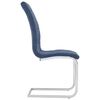vidaXL Cadeiras de jantar cantilever 4 pcs tecido azul