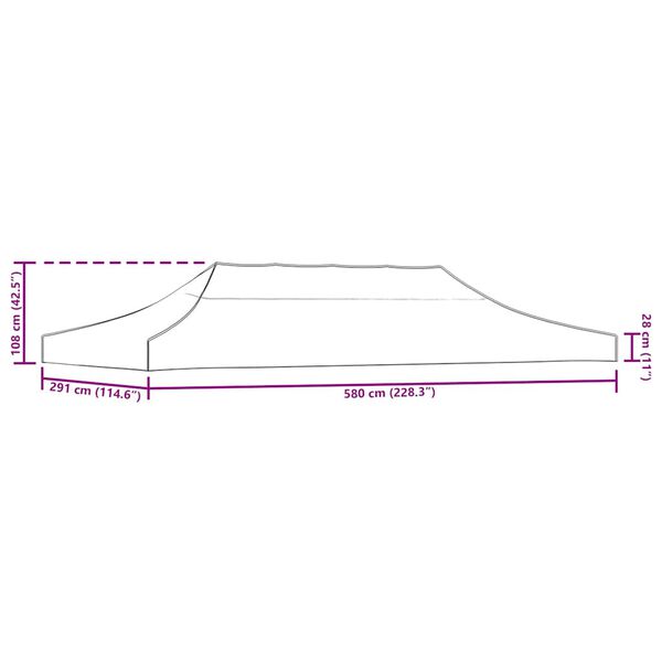 vidaXL Teto para tendas de festas 3x6 m creme