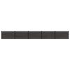vidaXL Conjunto de Cercas 5 unid. 872 x 105 cm WPC e Alum&iacute;nio Preto