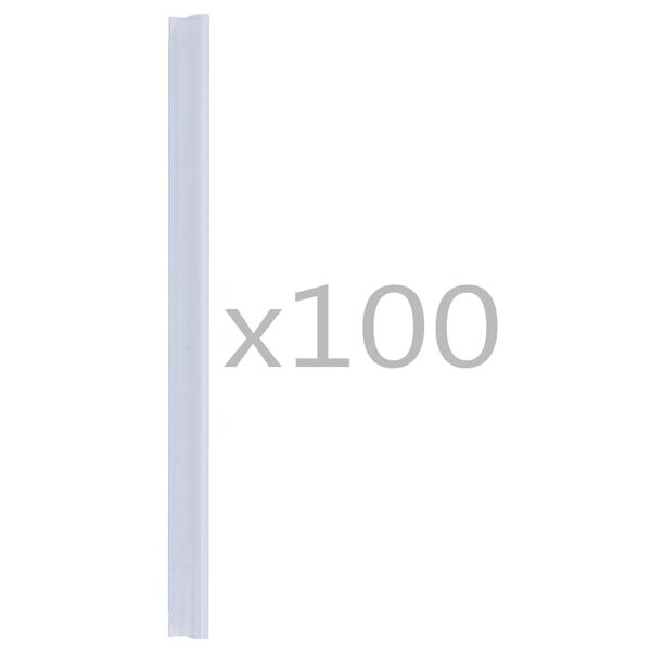 vidaXL 100 pcs clipes para faixas de vedação PVC transparente