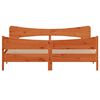 vidaXL Cama sem colch&atilde;o 200x200 cm pinho maci&ccedil;o castanho-mel