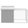 vidaXL Gaiola para galinhas com corredor cinza claro 117x201x123 cm a&ccedil;o galvanizado