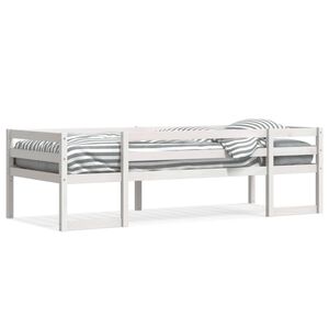 vidaXL Estrutura de cama infantil 90x200 cm pinho maci&ccedil;o branco