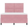 vidaXL Cama Box com colch&atilde;o com cabeceira Rosa 160 x 200 cm Veludo