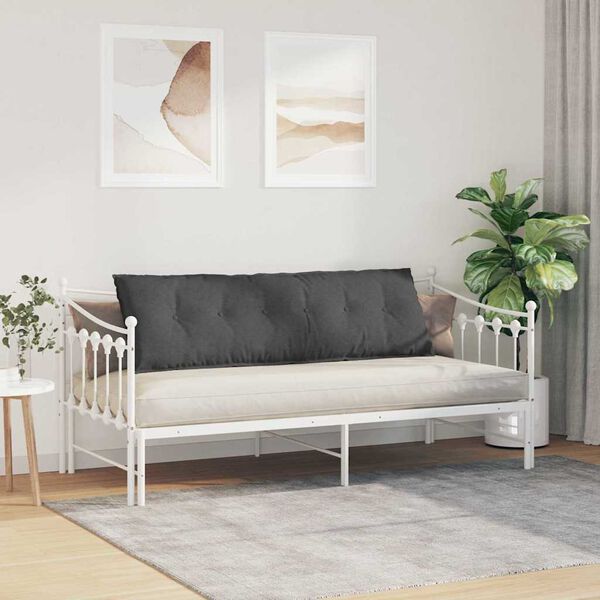 vidaXL Travesseiro para Costas Cinza Escuro 160 x 50 cm