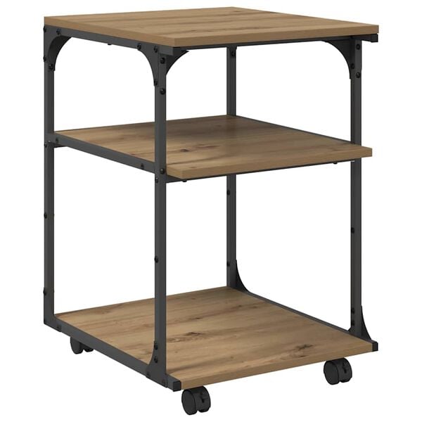 vidaXL Suporte para Impressora Carvalho Artesanal 43 x 48 x 64 cm