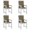 vidaXL Almofad&otilde;es lombares p/cadeiras 4pcs 100x50x4 cm mesclado tecido