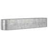 vidaXL Canteiro elevado jardim 368x80x68cm a&ccedil;o galvanizado prateado