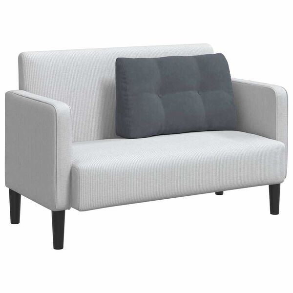 vidaXL Travesseiro para Costas Cinza Escuro 80 x 24 x 50 cm Veludo