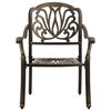 vidaXL 5 pcs conjunto bistrô alumínio fundido bronze