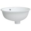 vidaXL Lavat&oacute;rio casa de banho oval 38,5x33,5x19 cm cer&acirc;mica branco