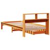 vidaXL Cama c/ estante sem colch&atilde;o 100x200cm pinho maci&ccedil;o castanho-mel