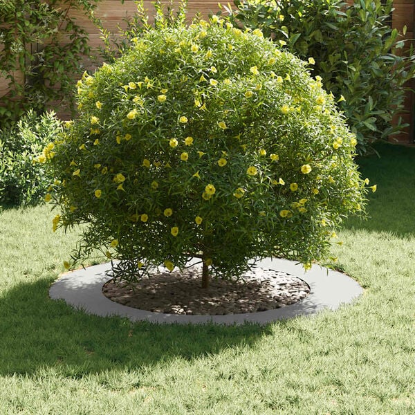 vidaXL adequado para An&eacute;is de &Aacute;rvore Planos 5 pcs Branco &Oslash;60 / 90 cm A&ccedil;o