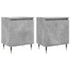 vidaXL Mesas cabeceira 2pcs 40x30x50cm derivados madeira cinza-cimento