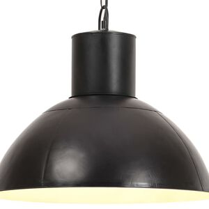 vidaXL Candeeiro suspenso redondo 25 W 48 cm E27 preto
