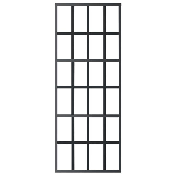 vidaXL Porta deslizante c/ conj. ferragens 76x205cm vidro ESG/alum&iacute;nio