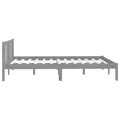 vidaXL Estrutura de cama 120x200 cm pinho maciço cinzento