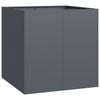 vidaXL Vaso floreira 80x80x80 cm a&ccedil;o antracite