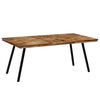 vidaXL Mesa de jantar madeira de teca recuperada e aço 180x90x76 cm