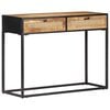 vidaXL Mesa consola 100x35x75 cm mangueira &aacute;spera e palha natural