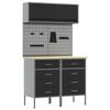 vidaXL Conjunto de Arm&aacute;rios de Trabalho com gaveta Manual 5 pcs Preto