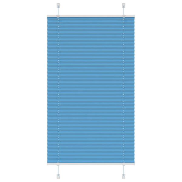 vidaXL Azul Plissada Cega 70x100 cm Largura Tecido 69,4 cm Poli&eacute;ster