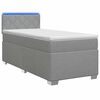 vidaXL Cama Box Spring com Colch&atilde;o e LED Cinzento-claro 90 x 200 cm