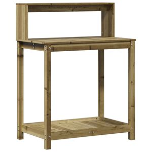vidaXL Mesa jardinagem c/ prateleiras 82,5x50x109,5cm pinho impregnado