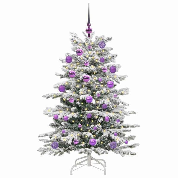 vidaXL Árvore de Natal Articulada Artificial Branco 120 cm PE e PVC