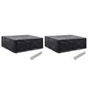 vidaXL Capas para mobili&aacute;rio de jardim 2 pcs 8 ilh&oacute;s 250x210x90 cm