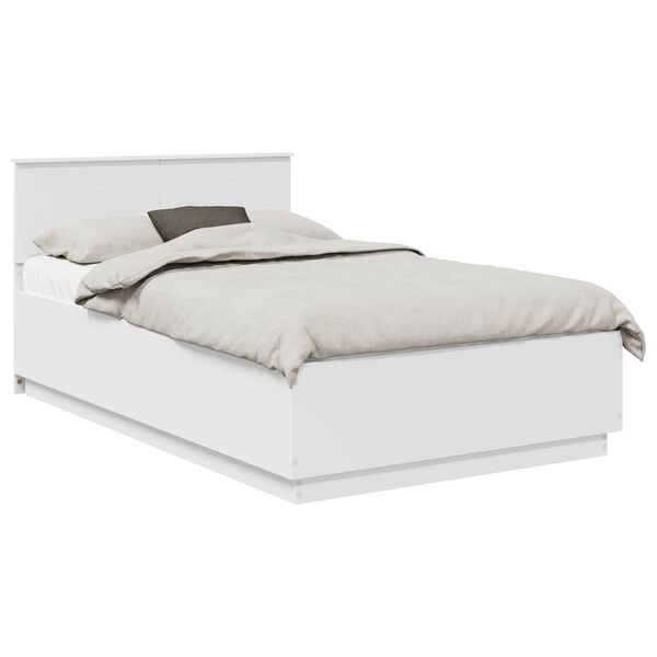 vidaXL Estrutura da Cama Branco 135 x 190 cm Derivados de Madeira