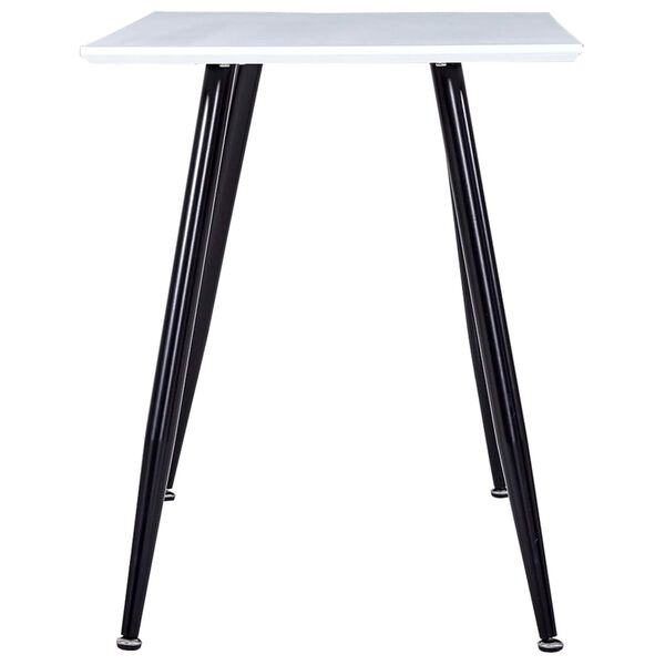 vidaXL Mesa de jantar 120x60x74 cm MDF branco e preto