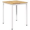 vidaXL Mesa de Jantar de Jardim Branco 60 x 60,5 x 75 cm