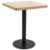 vidaXL Mesa bistr&ocirc; 60x60 cm MDF castanho-claro